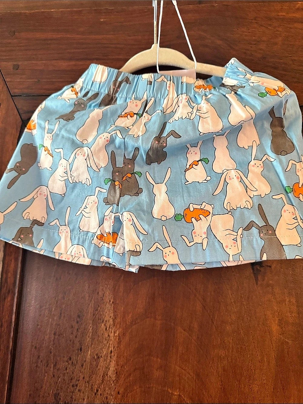Anna & Alfred Bunny Print Shorts in Blue & Pink NWT